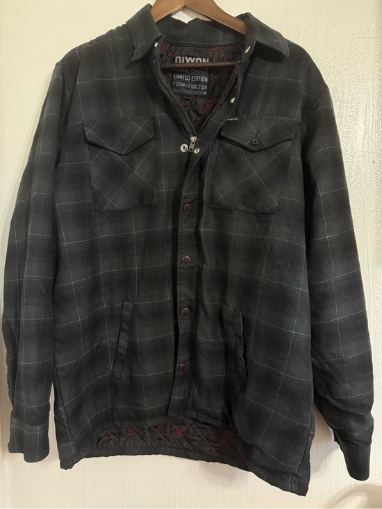 DIXXON Other - Dixxon Flannel Quilted Lined Shirt Jacket Mens Large Black Plaid Shacket Snap